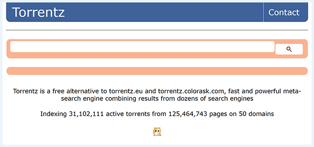 Print screen da homepage do site do Torrentz, uma boa opção ao Kickasstorrents para quem busca torrents de música