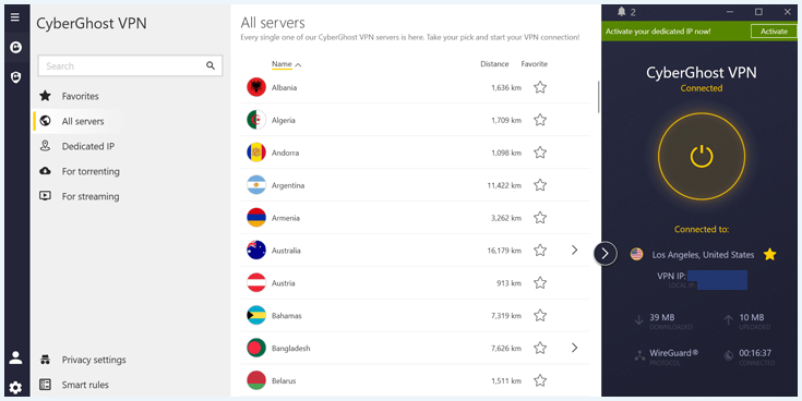 En översikt av CyberGhosts servrar.