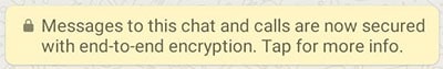 Pesan enkripsi end-to-end WhatsApp