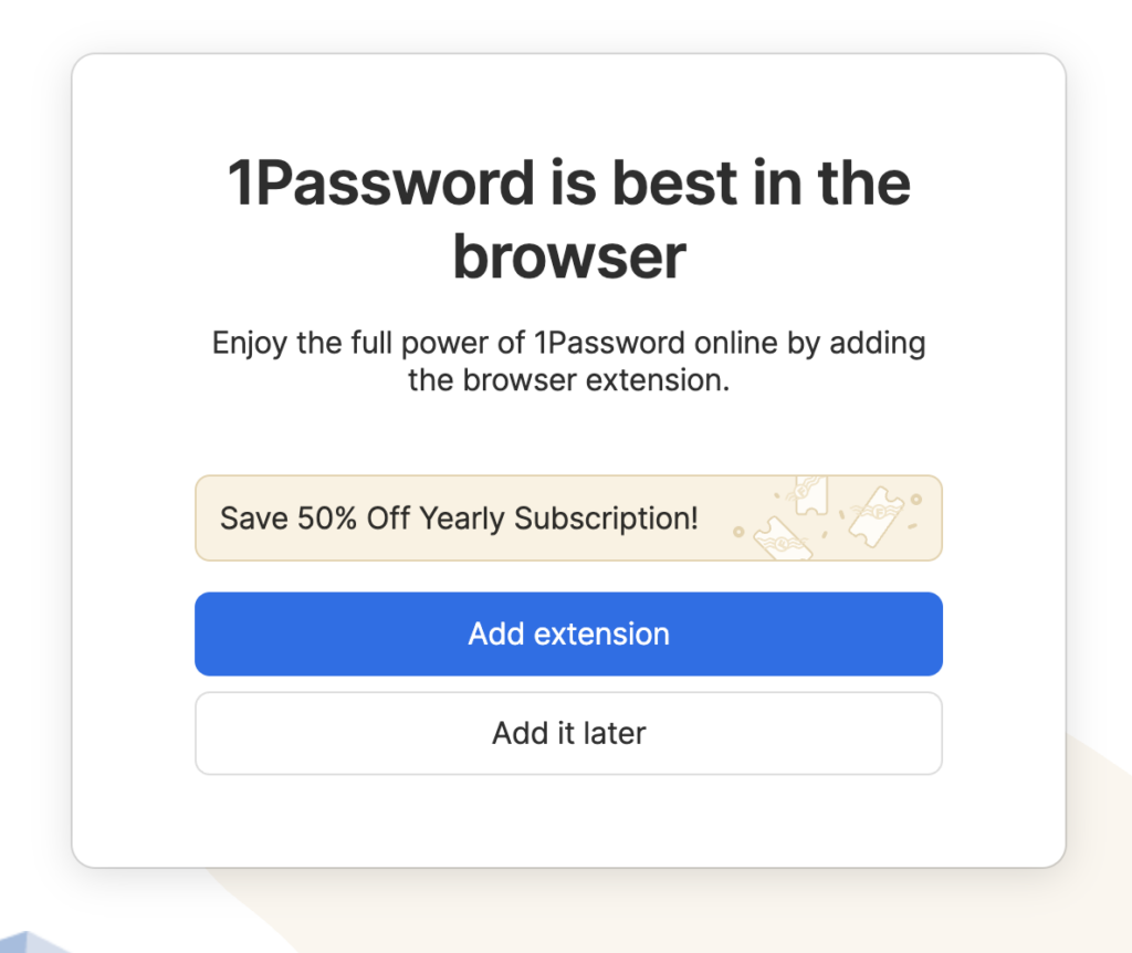 1Password Black Friday deal - 50% off