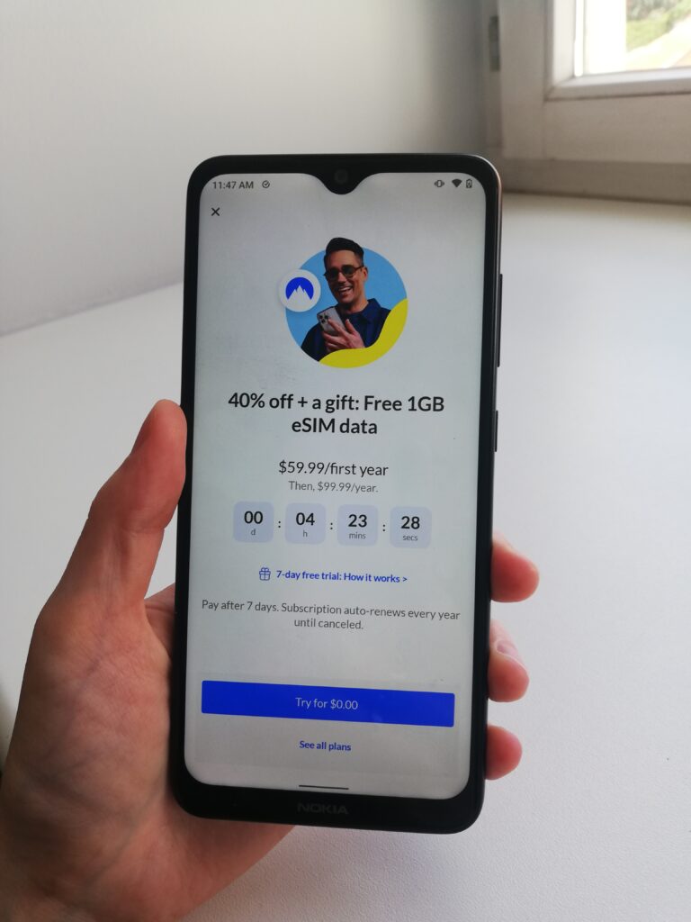 NordVPN free trial offer