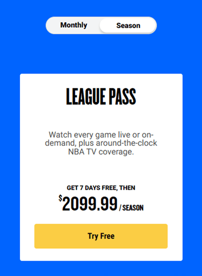 Screenshot of Argentina NBA League Pass