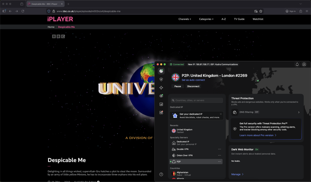 BBC iPlayer unlocked with NordVPN