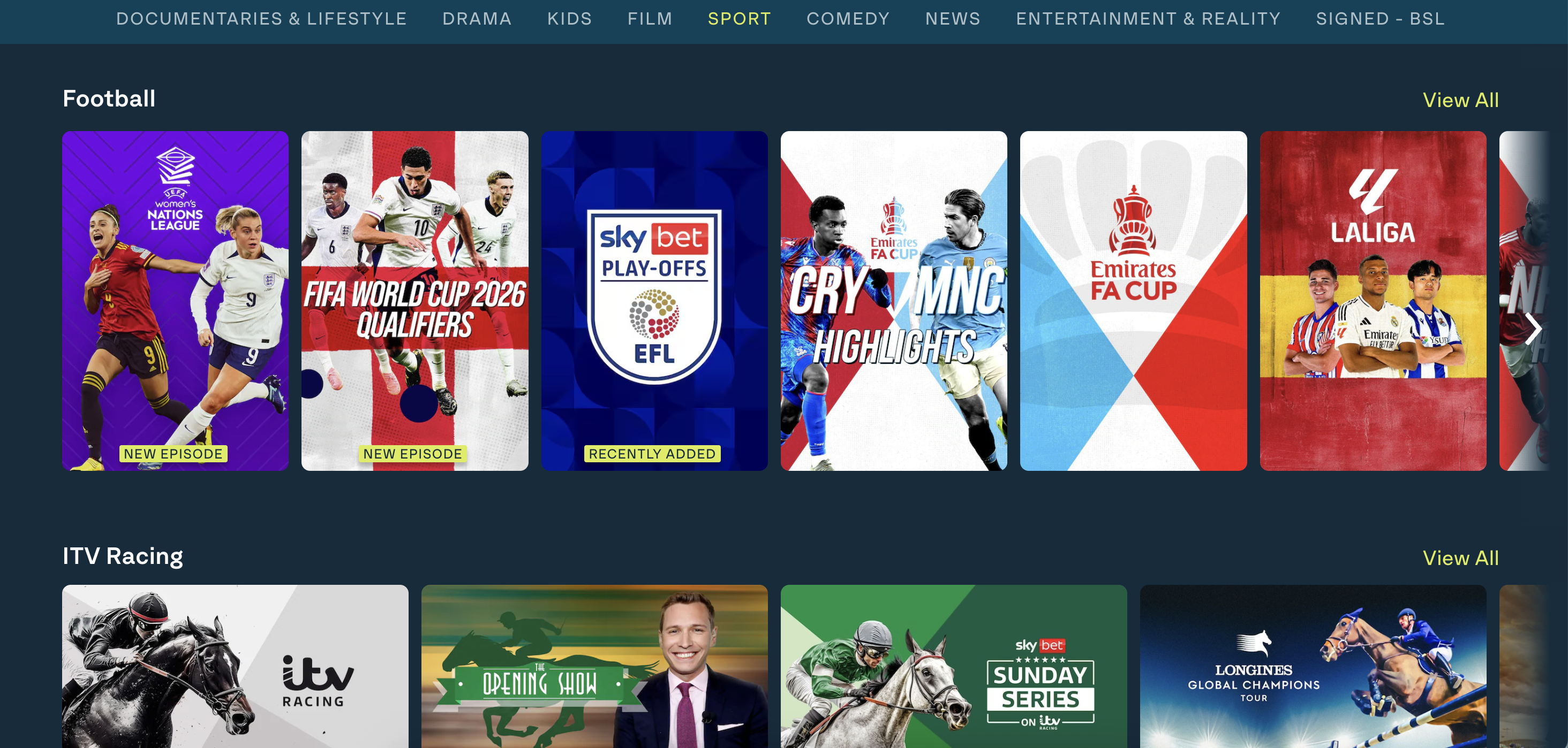 ITV for football