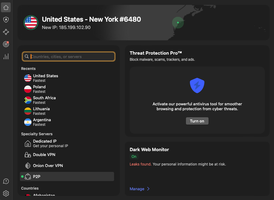 Connect to New York with NordVPN to unblock porn in Ohio