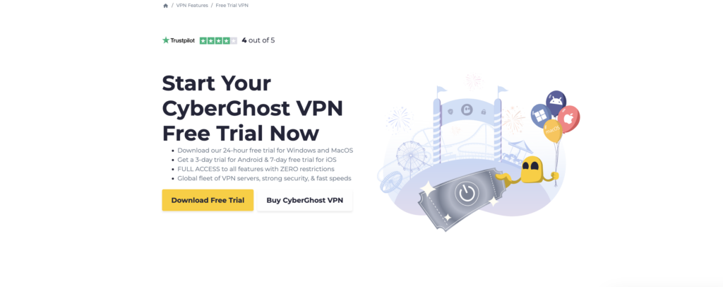 CyberGhost for Windows 11