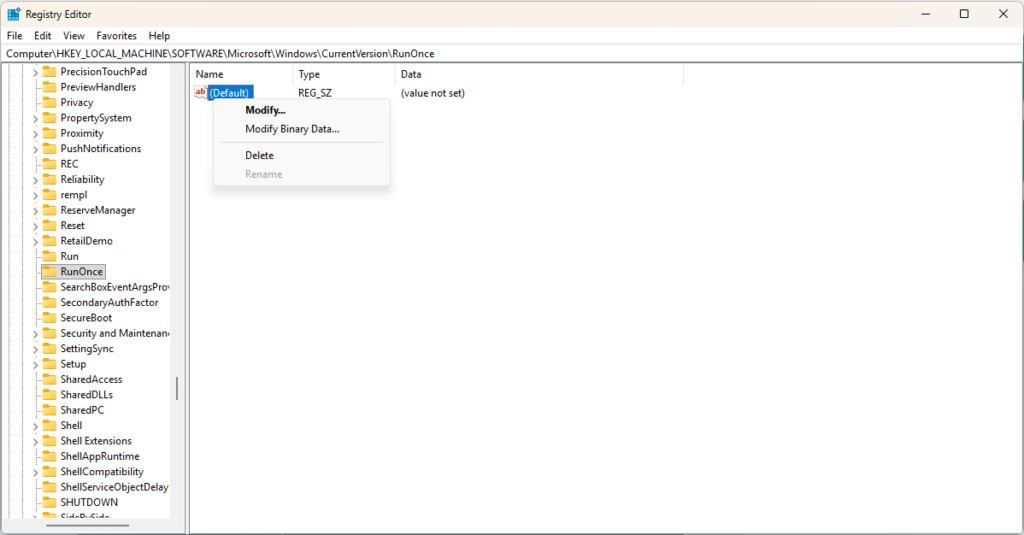 Remove registries created by the Geek Squad email scam