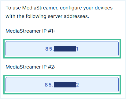MediaStreamer IP's (Smart DNS addresses) in my ExpressVPN account