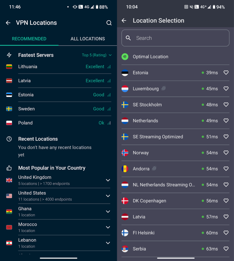 ExpressVPN vs PIA servers