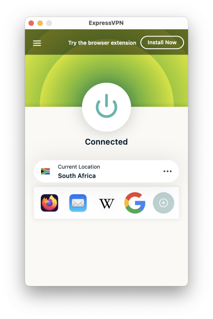 ExpressVPN's South Africa servers
