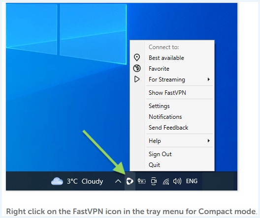 Screenshot of an installation guide on FastVPN's website