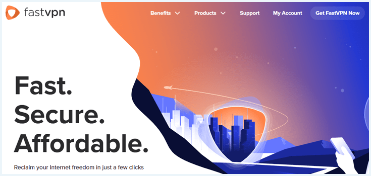 Screenshot of the FastVPN website homepage