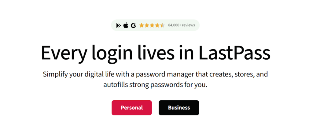 LastPass page