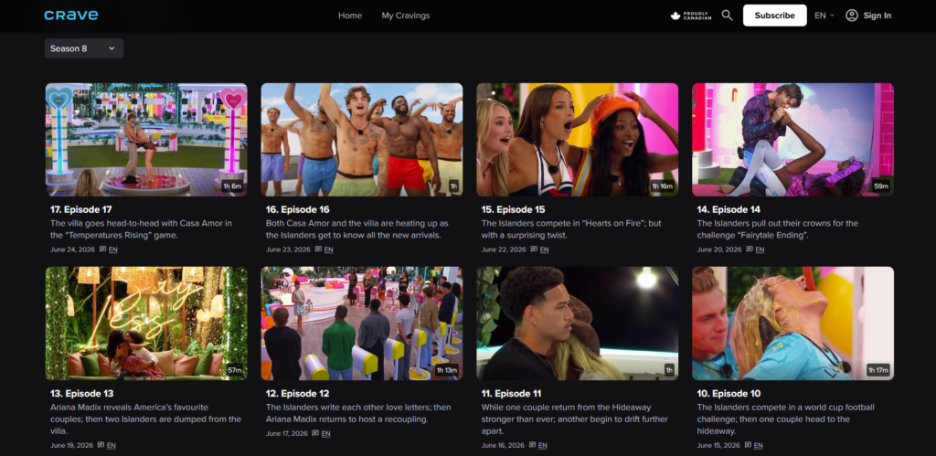 Love Island USA season 8 on Crave