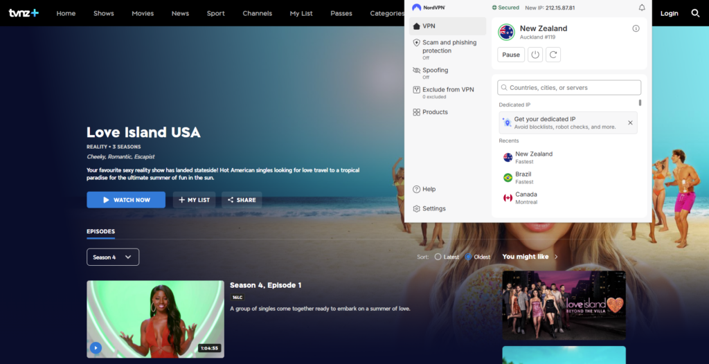 Love Island USA season 8 on TVNZ