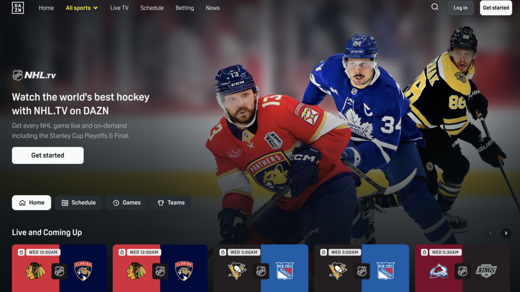 NHL on DAZN UK