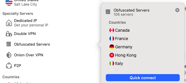 NordVPN obfuscated servers