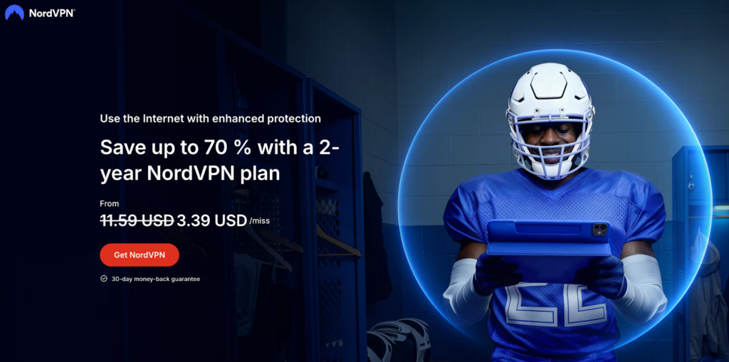 NordVPN's official website