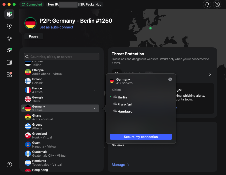 NordVPN German server