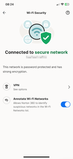 Norton Wi-Fi Security feature