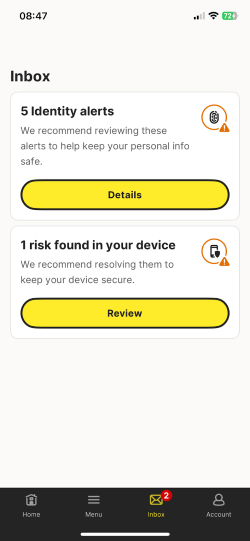 Norton iOS scan results