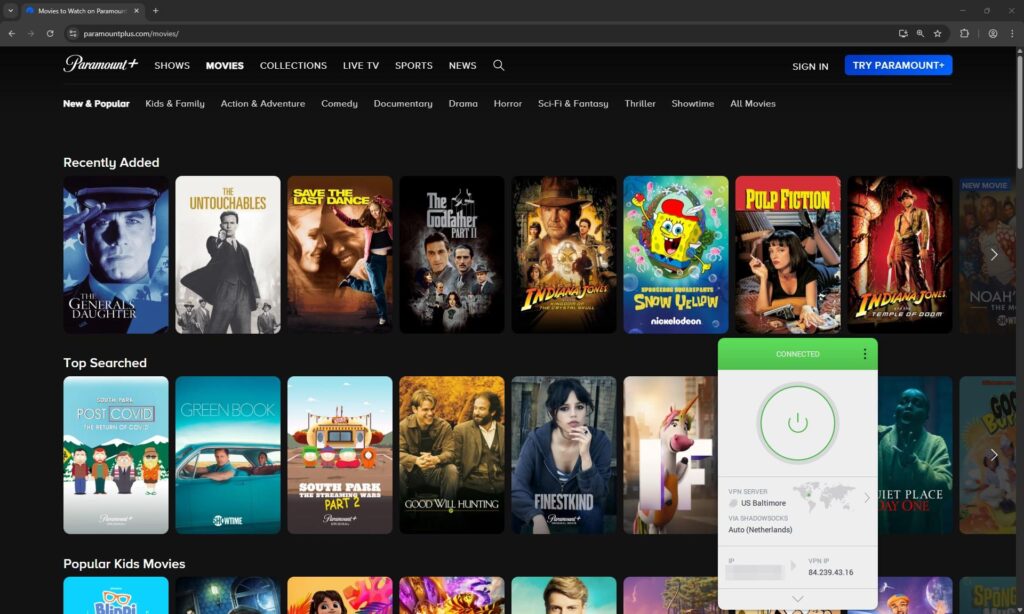 PIA unlocks Paramount Plus via Baltimore connection