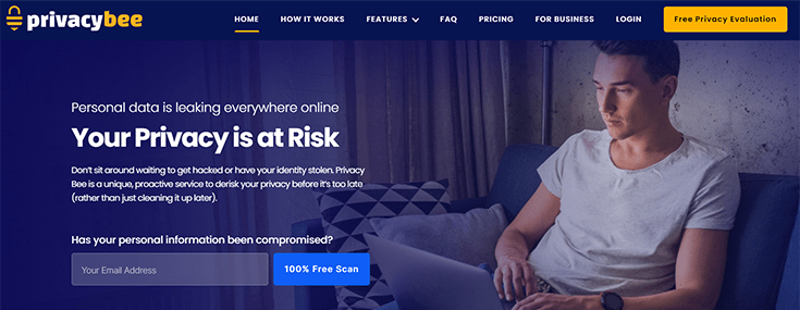 PrivacyBee homepage
