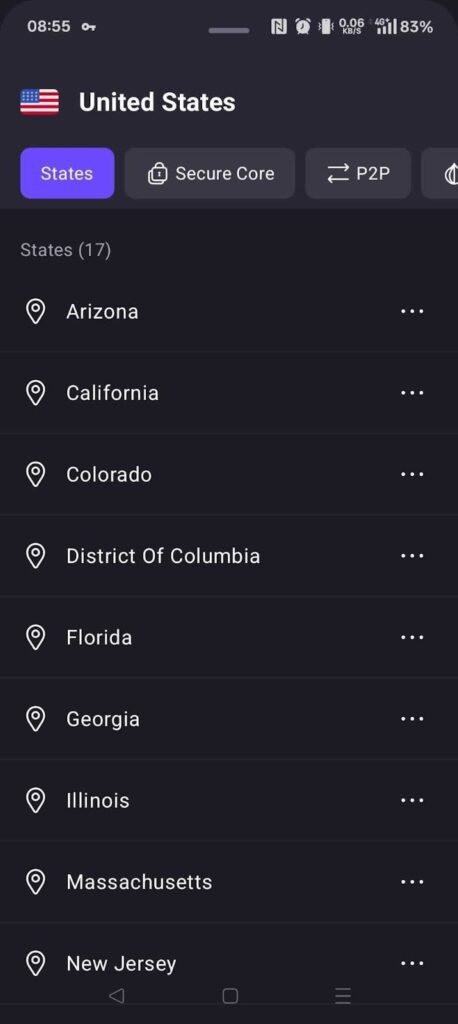 Proton VPN US servers