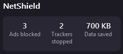 Screenshot of NetShield Adblocker from Proton VPN