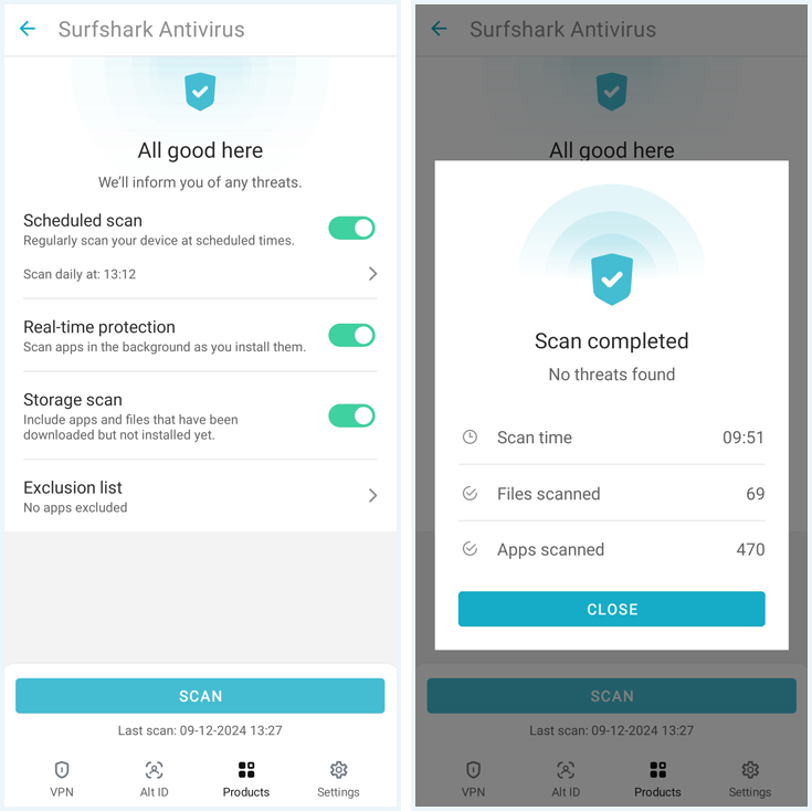 Surfshark One’s Android App