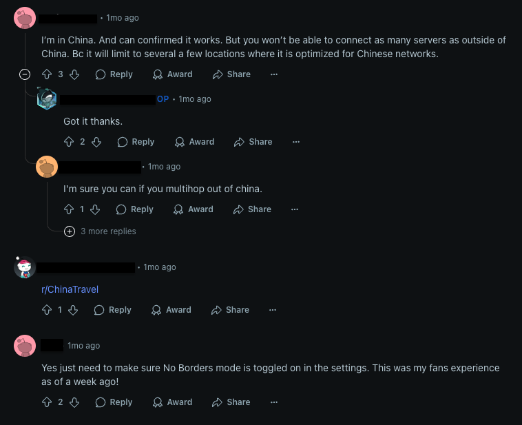 Surfshark reviews on Reddit