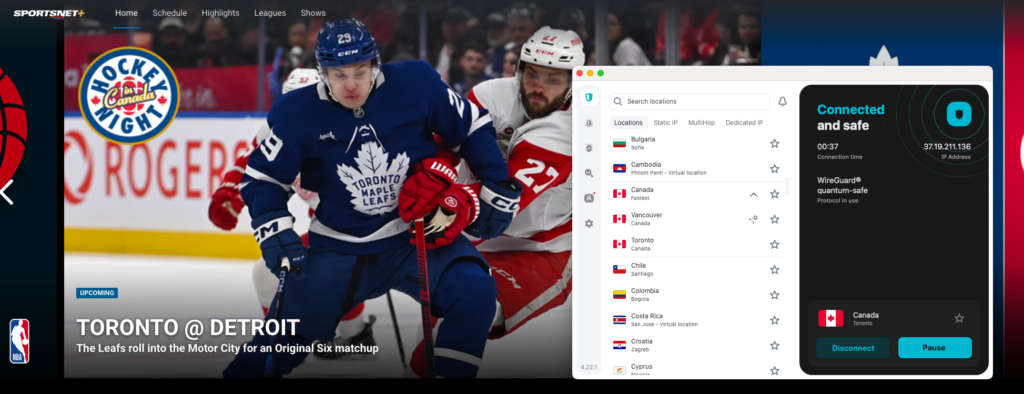 Surfshark unblocked Sportsnet