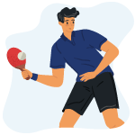 Small icon showing a table tennis player mid-swing