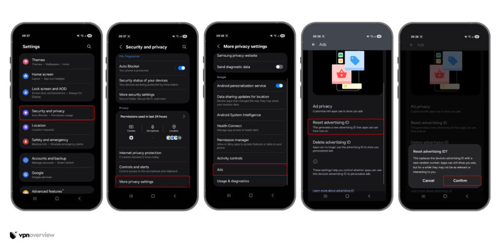 Reset your devices Advertising ID on Android
