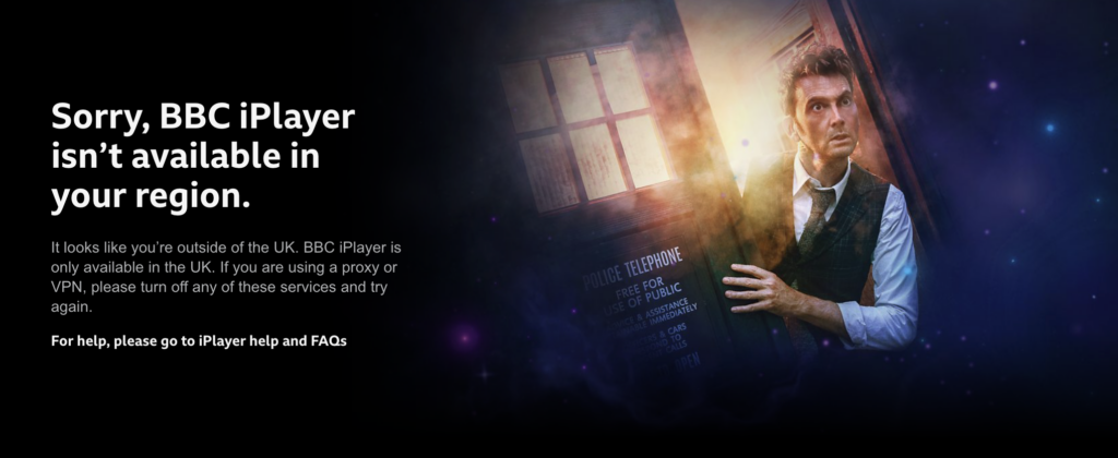 BBC iPlayer isn't available in your region