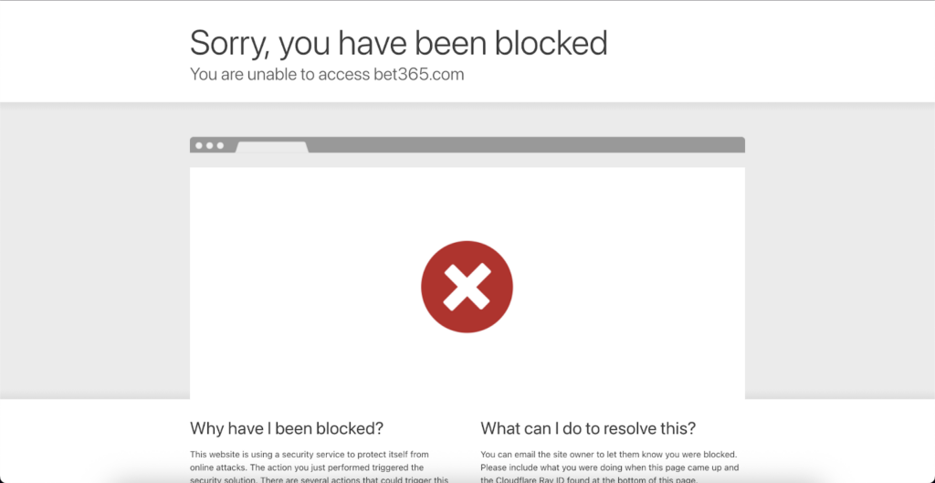 bet365 blocked error message