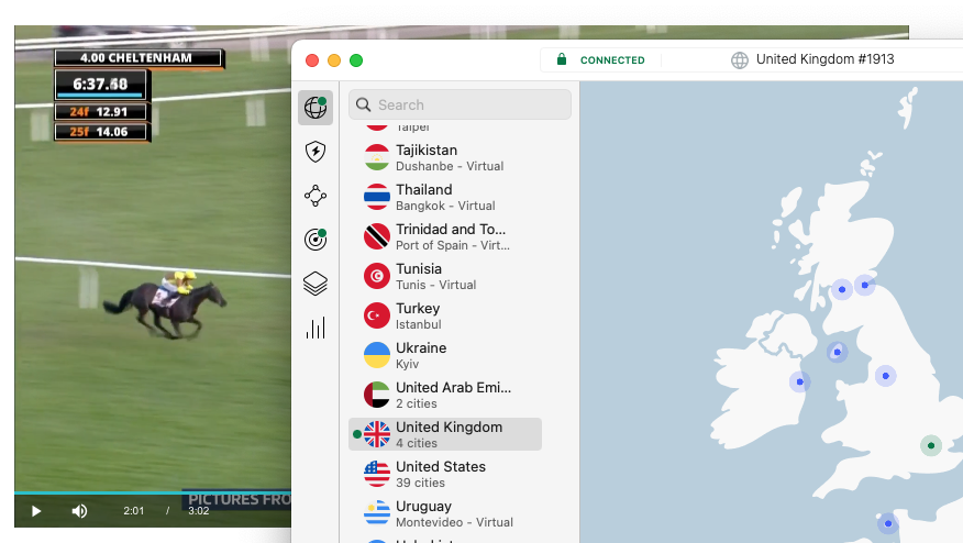 NordVPN UK servers unblock ITVX to stream the Cheltenham Festival 2026 live free