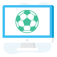 Computer screen with ball