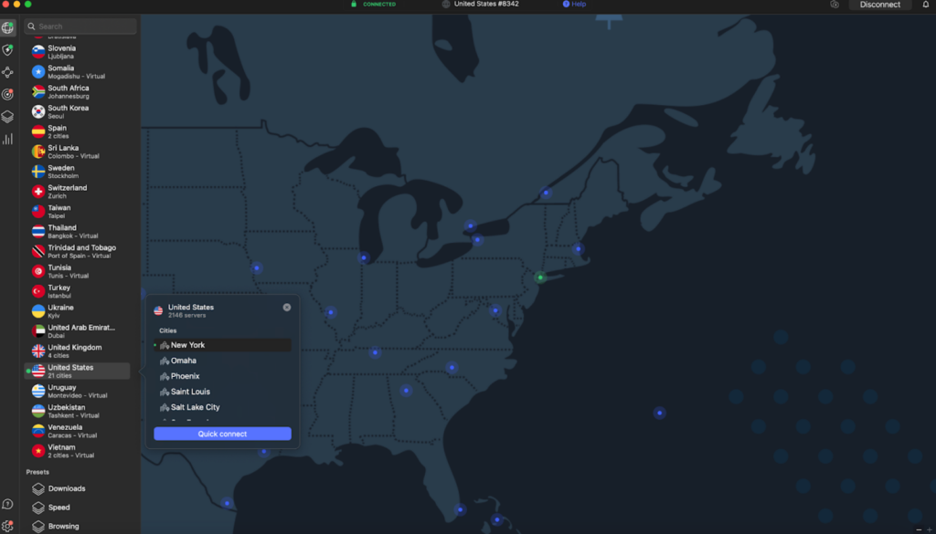 Connect to a servers outside Missouri to access porn privately