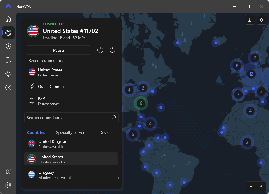 Connect to a server in a cheap TikTok country