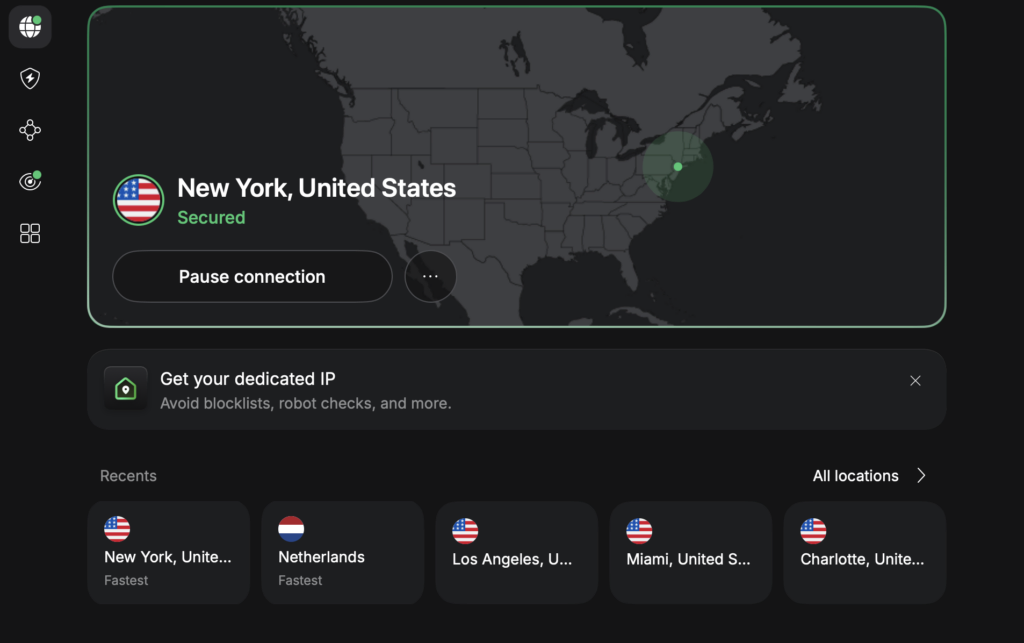 Connect NordVPN to the New York server to bypass the Alabama porn ban