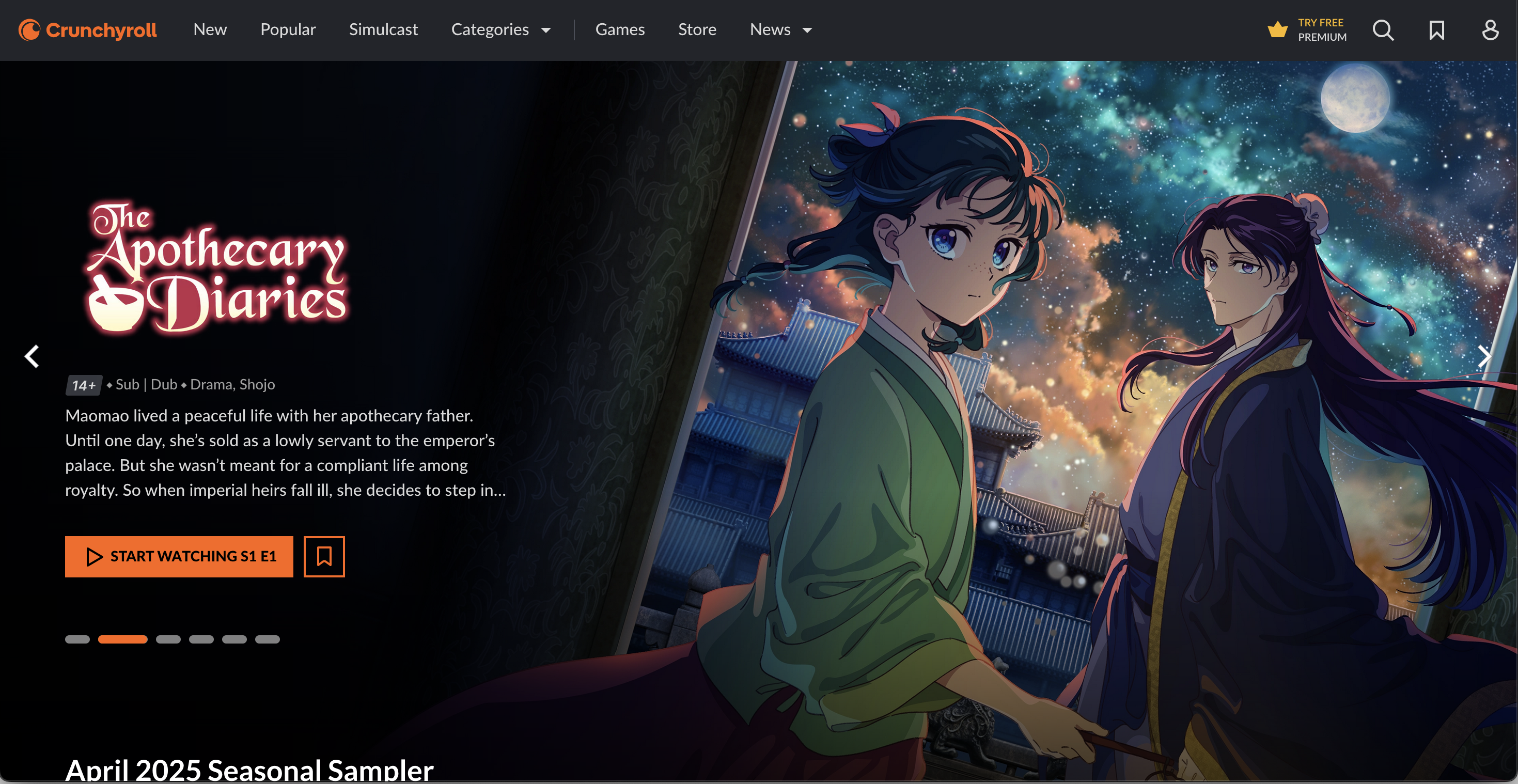 Crunchyroll, an alternative to 123Movies, offers free anime streaming
