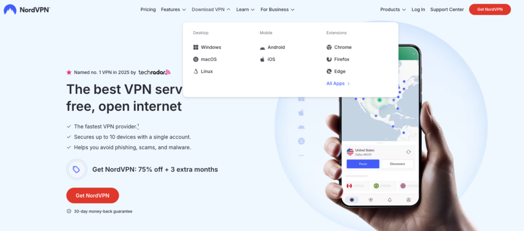Download NordVPN to access Reading and Leeds live stream