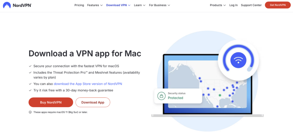 Download NordVPN for macOS and Windows from the official website
