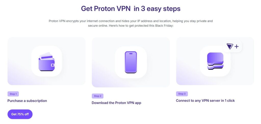 Download Proton VPN in to your device