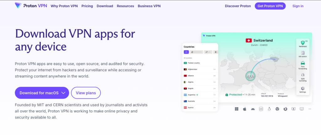 Download and install Proton VPN
