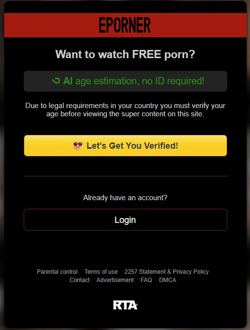 Eporner age verification in Australia notification
