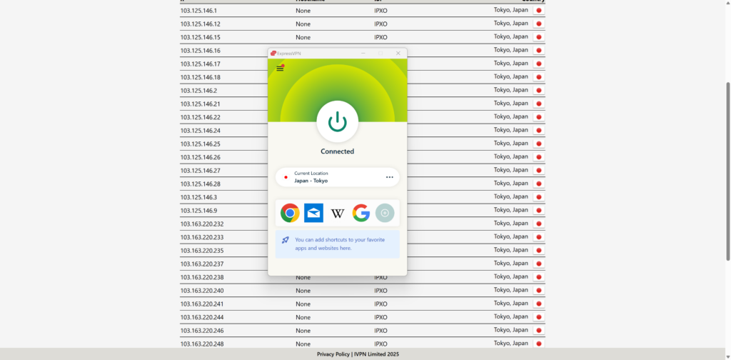 DNS leak protection test results