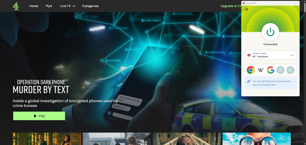 Accessing Channel 4 in the UK from abroad with ExpressVPN