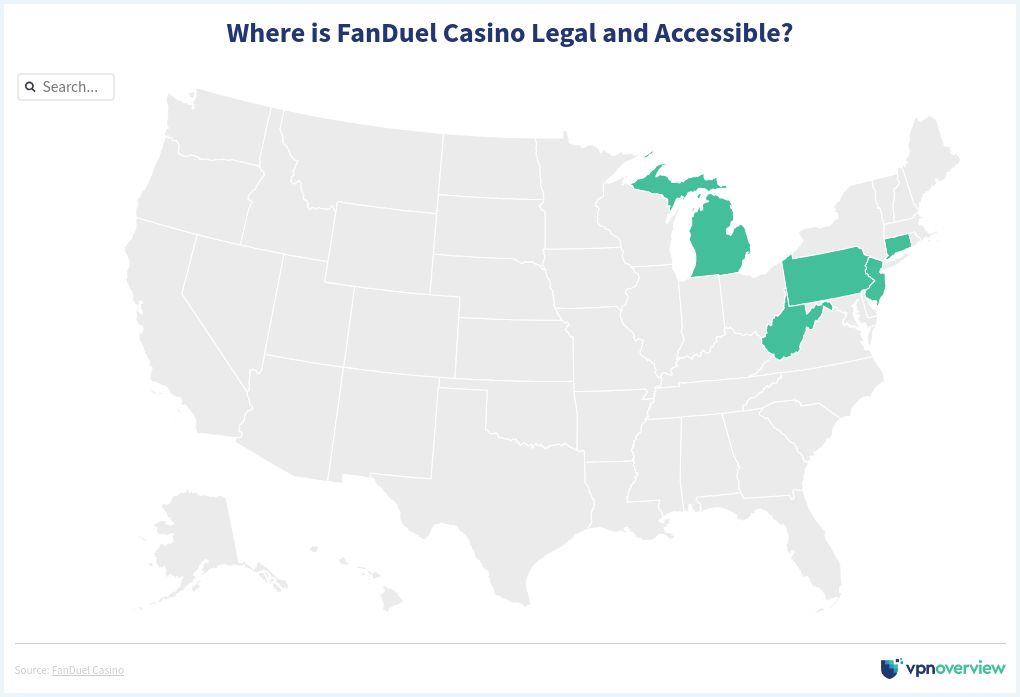States where FanDuel Casino is legal